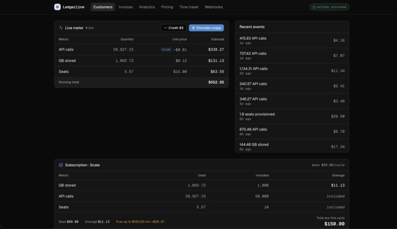 Ledgerline - Usage-based billing infrastructure for B2B SaaS – screenshot 9