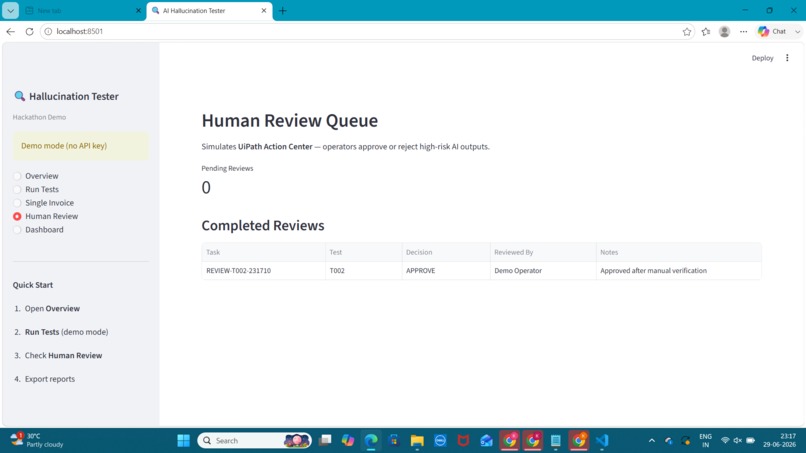 AI Agent Hallucination Tester – screenshot 3