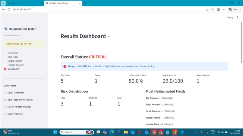 AI Agent Hallucination Tester – screenshot 6