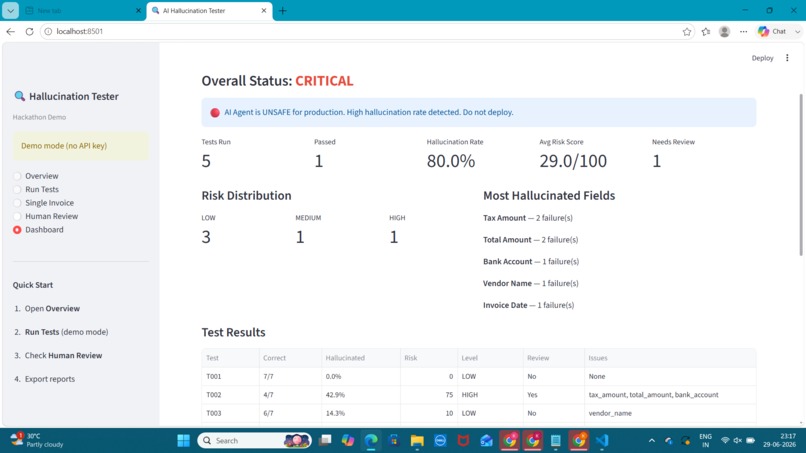 AI Agent Hallucination Tester – screenshot 7