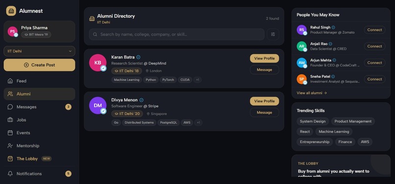Alumnest – screenshot 4