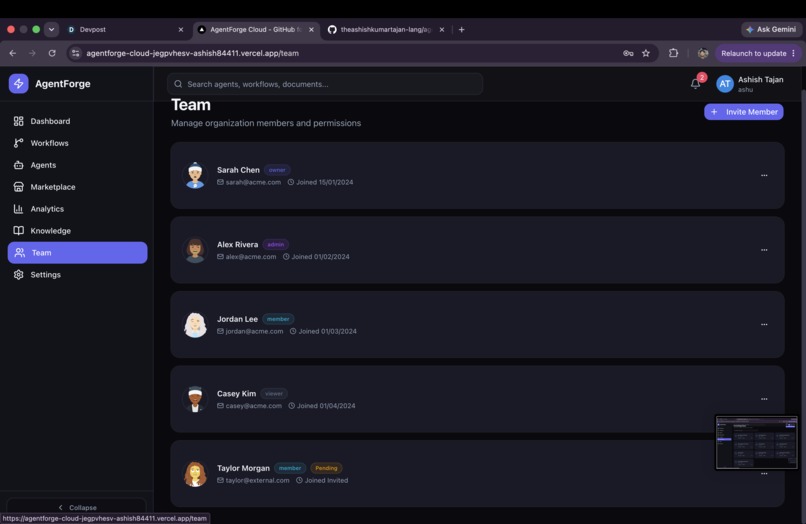 AgentForge – screenshot 2