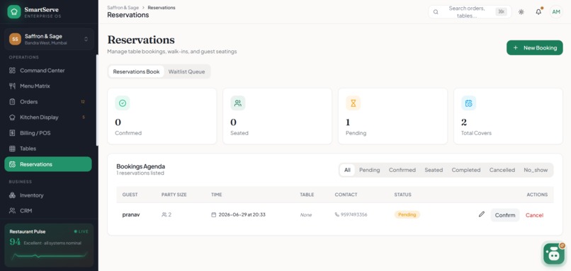 Smartserve-AI (Restaurant Operating System) – screenshot 3