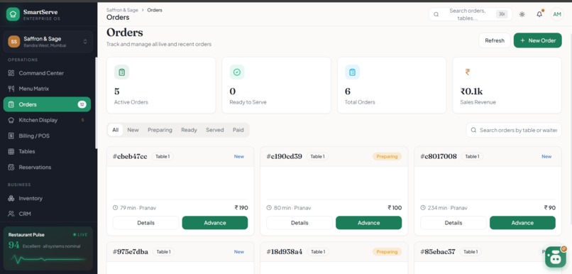 Smartserve-AI (Restaurant Operating System) – screenshot 8