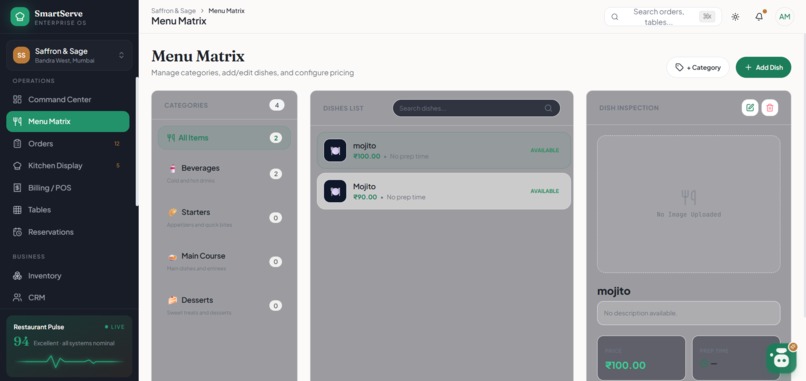 Smartserve-AI (Restaurant Operating System) – screenshot 9