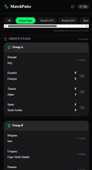 Matchpulse – screenshot 2