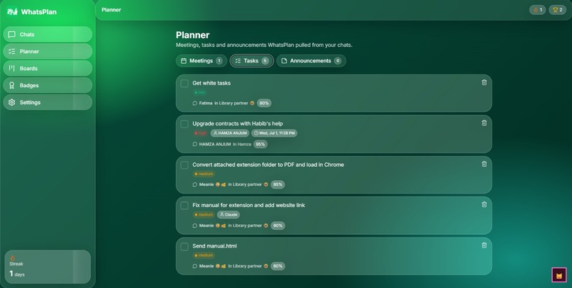 WhatsPlan – screenshot 6