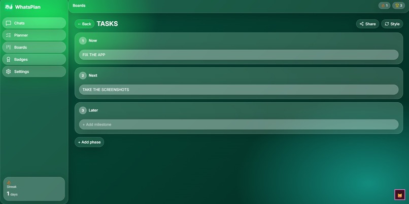 WhatsPlan – screenshot 8