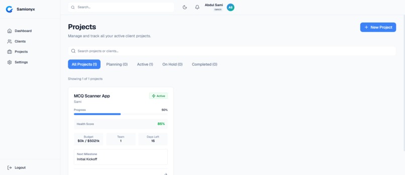 Cliorix - Client Delivery OS – screenshot 1