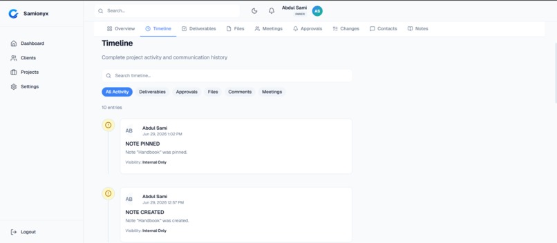 Cliorix - Client Delivery OS – screenshot 7