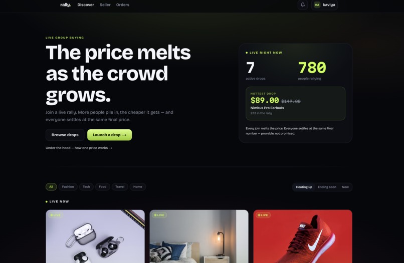Rally — the price melts as the crowd grows – screenshot 4