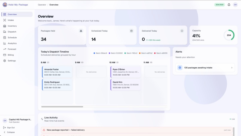 Hold · My · Package – screenshot 2