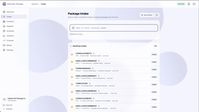 Hold · My · Package – screenshot 3