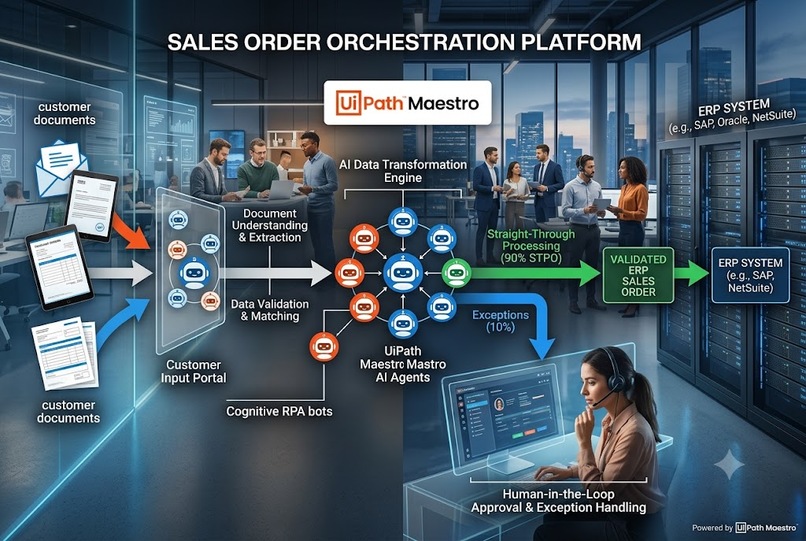 Agentic Sales Order Creation with UiPath Maestro – screenshot 1