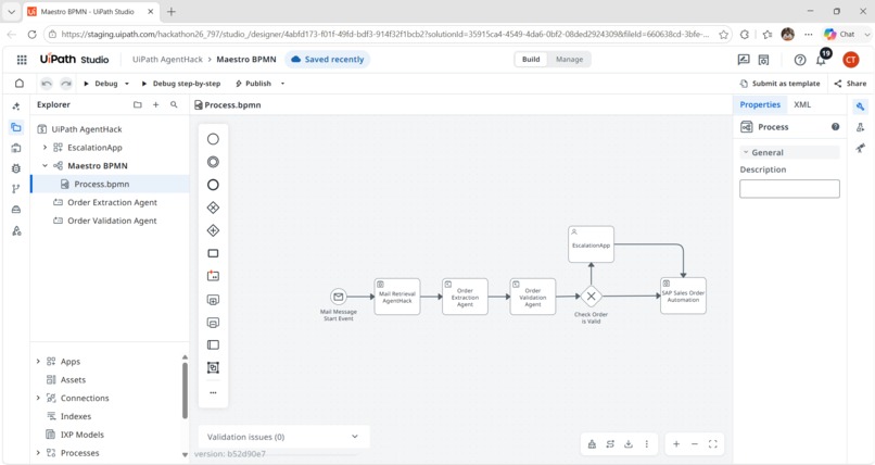 Agentic Sales Order Creation with UiPath Maestro – screenshot 2