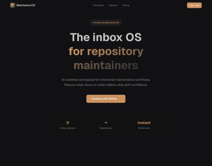 MaintainerOS – screenshot 1
