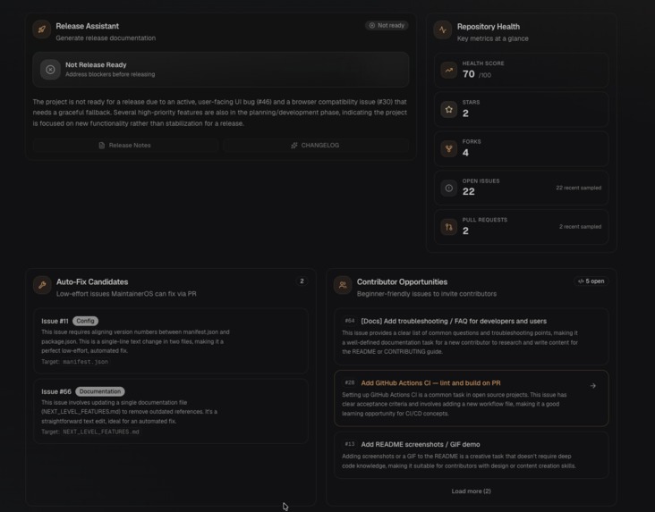 MaintainerOS – screenshot 3