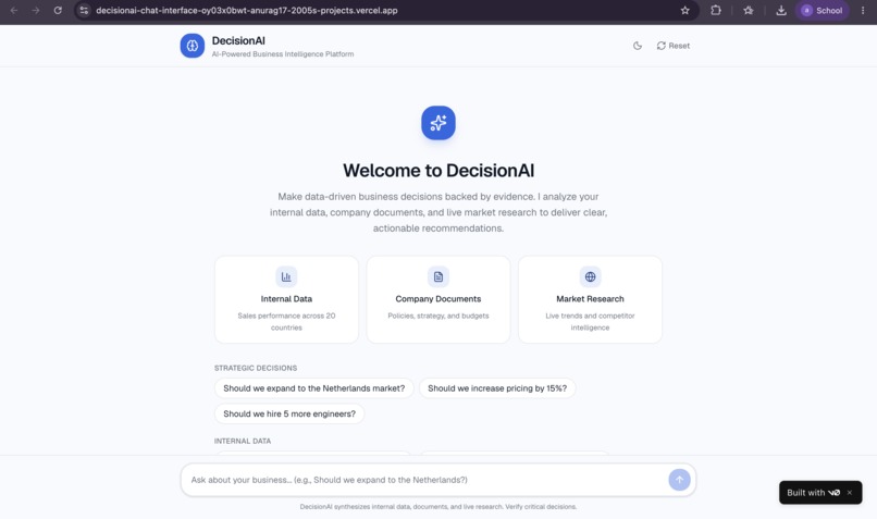 Decision Ai Agent – screenshot 1