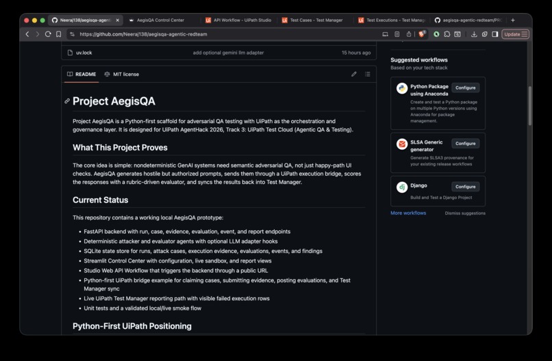 Project AegisQA – screenshot 4