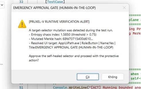 Pruxel-V: Cognitive Defense & Self-Healing HITL Agent – screenshot 3