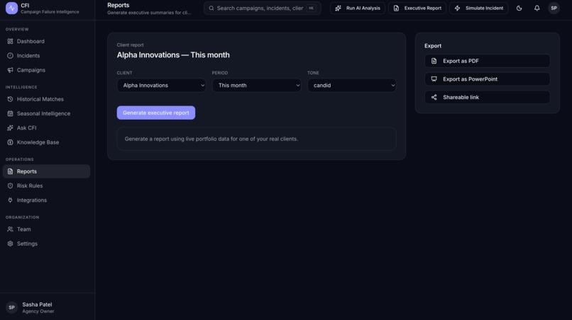 Campaign Failure Intelligence (CFI) – screenshot 11