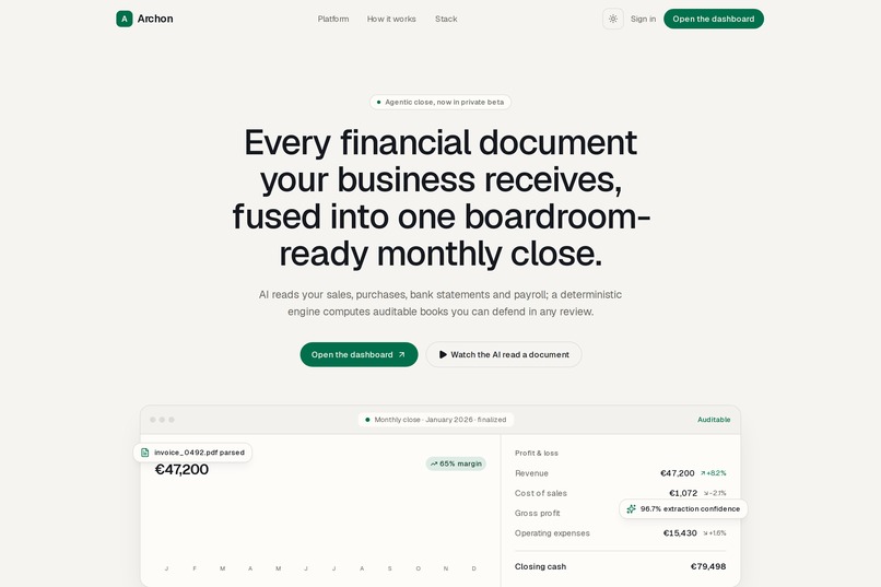 Archon — AI Financial Intelligence for SMBs – screenshot 3