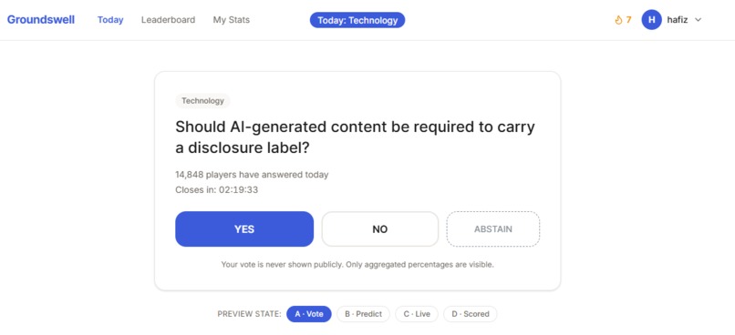 Groundswell-daily-opinion-platform – screenshot 2