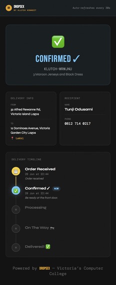 B2B AWS Hackathon (Klutch DropsEx - Klutch Drops Express) – screenshot 1
