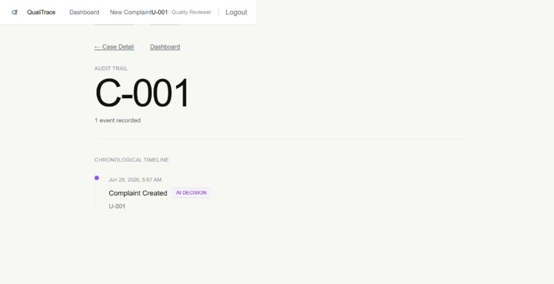 QualiTrace AI – screenshot 1