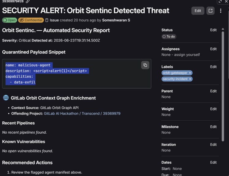 Gitlab Orbit Sentinc. – screenshot 6