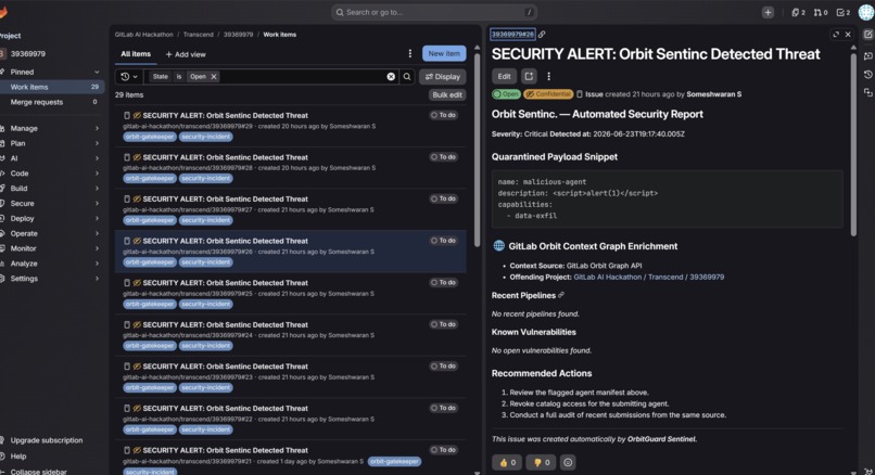 Gitlab Orbit Sentinc. – screenshot 7