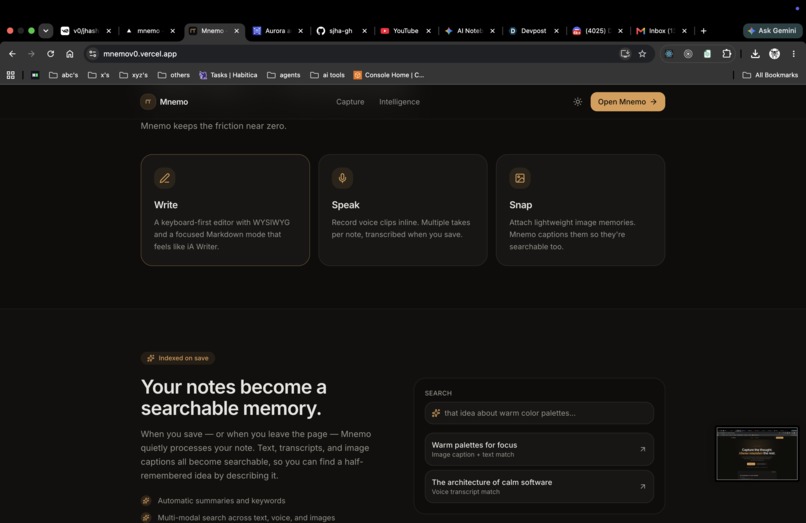 mnemo – screenshot 2