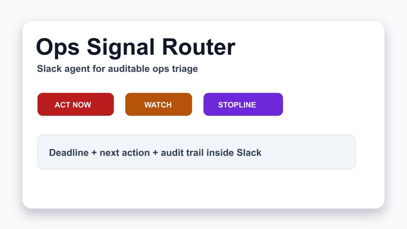Ops Signal Router – screenshot 2