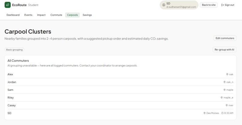 EcoRoute: Smart School Transportation Optimizer – screenshot 1