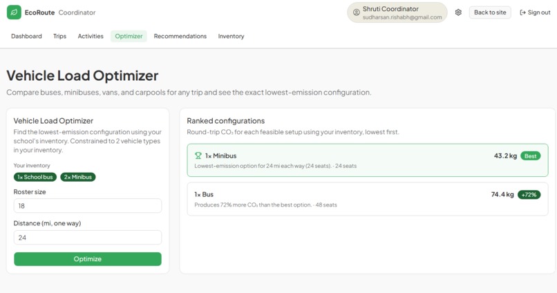 EcoRoute: Smart School Transportation Optimizer – screenshot 3