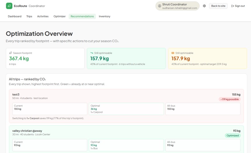EcoRoute: Smart School Transportation Optimizer – screenshot 9