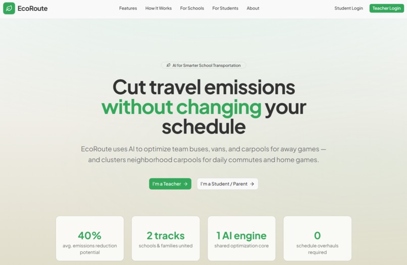 EcoRoute: Smart School Transportation Optimizer – screenshot 13