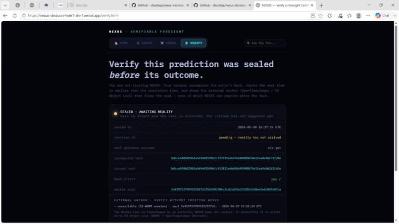 NEXUS – AI Decision Twin – screenshot 2