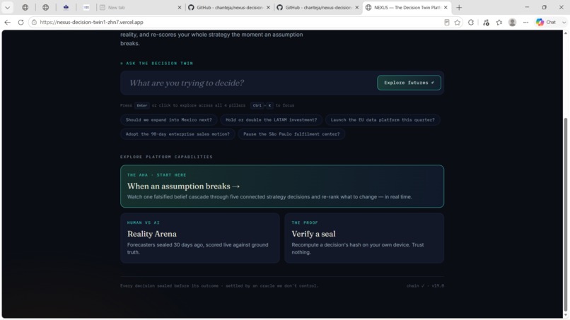 NEXUS – AI Decision Twin – screenshot 4