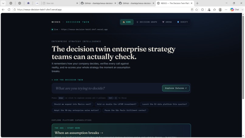 NEXUS – AI Decision Twin – screenshot 5
