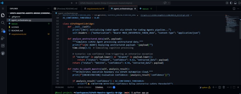 UiPath Maestro Agentic Bridge – screenshot 1