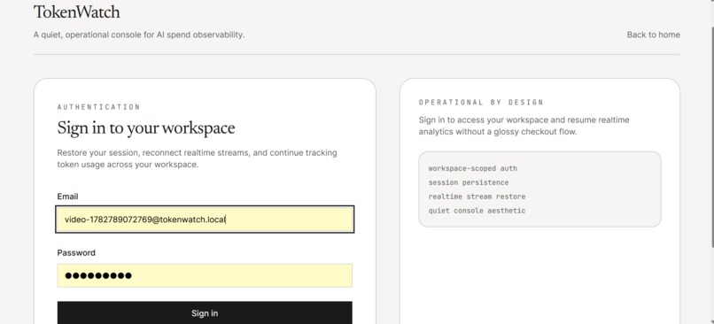 Token Watcher – AI API Cost & Token Analytics Platform – screenshot 1