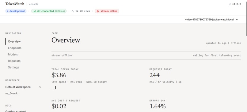 Token Watcher – AI API Cost & Token Analytics Platform – screenshot 3