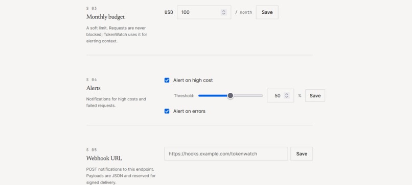 Token Watcher – AI API Cost & Token Analytics Platform – screenshot 7