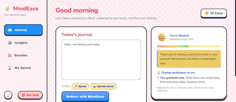 MindEase – screenshot 2