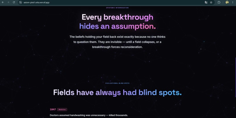 AXIOM — Cognitive Blind Spot Engine – screenshot 2