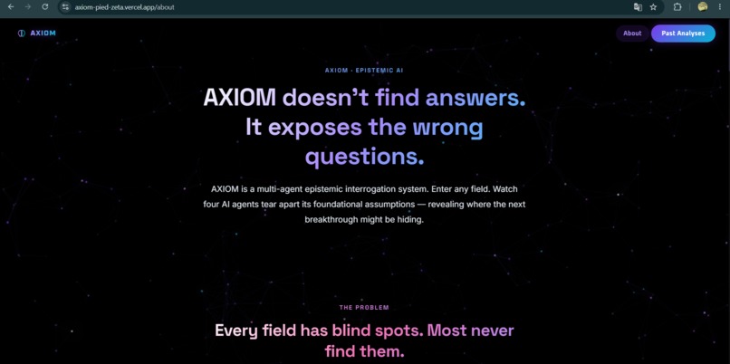 AXIOM — Cognitive Blind Spot Engine – screenshot 4