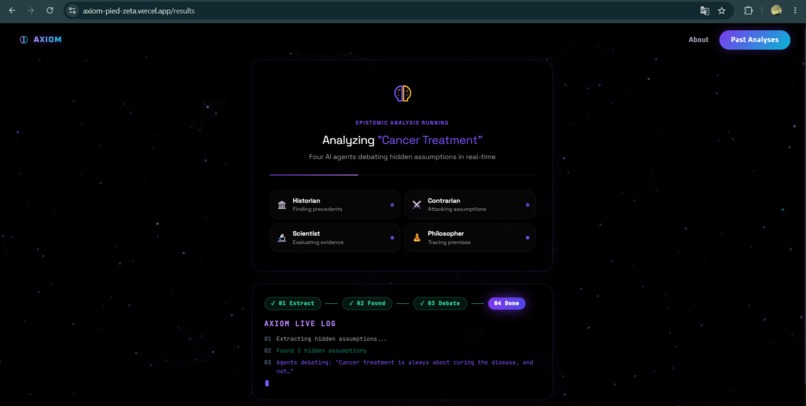 AXIOM — Cognitive Blind Spot Engine – screenshot 10