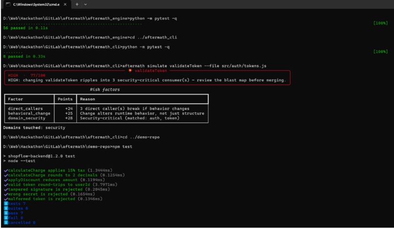Aftermath — The Autonomous Change-Consequence Engine – screenshot 2