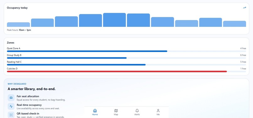 DeskGuard -Smart Library seat allocation system  – screenshot 3